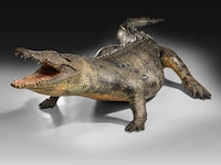Nile crocodile (crocodylus niloticus) full mount, taxidermy trophy, l 310 cm - w 100 cm - total weight 40kg
