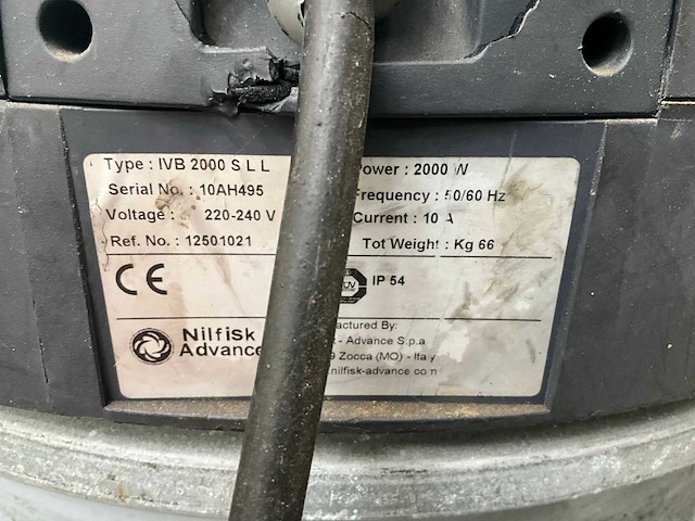Nilfisk ivb 2000 s l l industriële stofzuiger - afbeelding 6 van  9