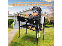 Ninja grilltafel, universele opvouwbare grillkar voor blackstone, weber en ooni pizza ovens - afbeelding 1 van  1