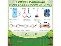 Ninja hindernisbaan voor 10 meter volledige zipline kit lading 100 kg - afbeelding 4 van  6