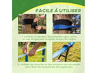 Ninja hindernisbaan voor 10 meter volledige zipline kit lading 100 kg - afbeelding 5 van  6