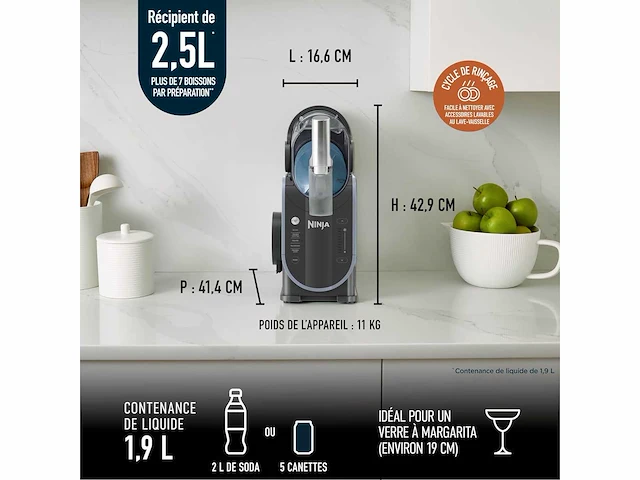 Ninja slushi bevroren drankmachine, granitas, milkshakes fs301eu - afbeelding 4 van  5