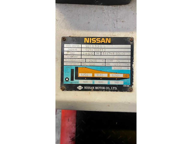 Nissan 1,3 ton s01 13u vorkheftruck - afbeelding 21 van  27
