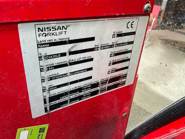 Nissan 30-lq vorkheftruck - afbeelding 14 van  21