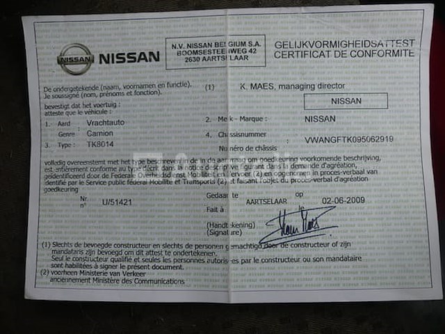 Nissan atleon truck ( vin : vwangftk095062919 ) - afbeelding 24 van  24