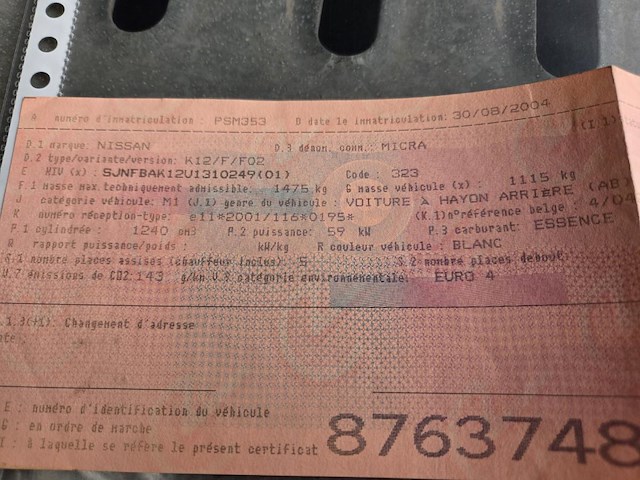 Nissan micra, 2004 - afbeelding 29 van  38