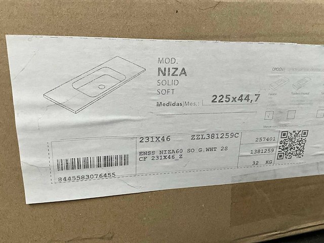 Niza solid soft dubbele wastafel - afbeelding 3 van  3