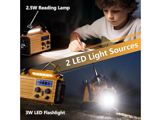 Noaa/am/fm/sw digitale weeralarmradio - afbeelding 4 van  5