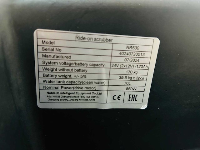 Noblelift - 2025 - nr530 - zit schrobmachine - afbeelding 3 van  16