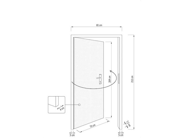 Noé houten glazen deurconstructie h.204 x b.73 linker duwbeweging - afbeelding 8 van  11