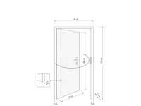 Noé houten glazen deurconstructie h.204 x b.73 linker duwbeweging - afbeelding 8 van  11