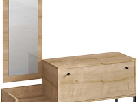 Nonso schoenenkast | 100% melamine | saffier eiken - afbeelding 4 van  4