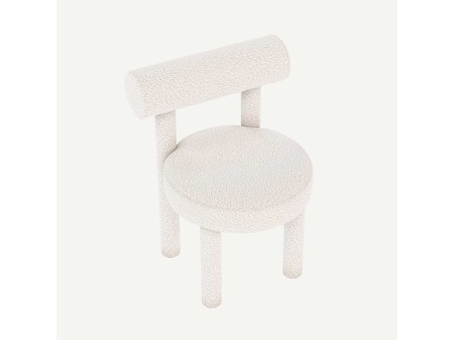 Nooma stoel xl - beige krullende wol - afbeelding 2 van  3