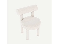Nooma stoel xl - beige krullende wol - afbeelding 2 van  3