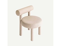 Nooma stoel xl - beige krullende wol - afbeelding 1 van  2