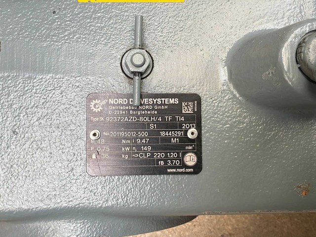 Nord drivesystems sk 92372azd-80lh/4 motorreductie met frequentieregelaar - afbeelding 6 van  8
