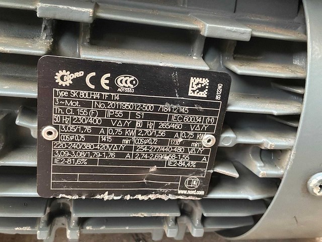 Nord drivesystems sk 92372azd-80lh/4 motorreductie met frequentieregelaar - afbeelding 7 van  8