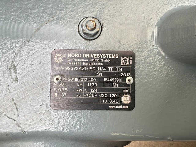 Nord drivesystems sk 92372azd-80lh/4 motorreductie met frequentieregelaar - afbeelding 6 van  8