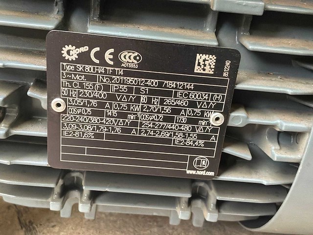 Nord drivesystems sk 92372azd-80lh/4 motorreductie met frequentieregelaar - afbeelding 7 van  8