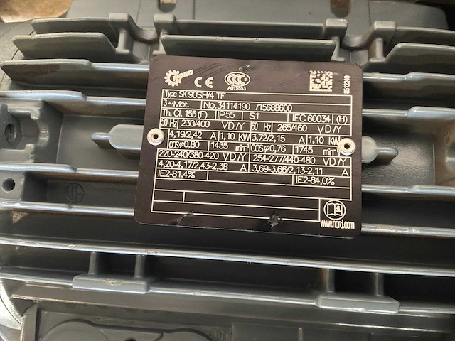 Nord drivesystems sk 92372azd-90sh/4 motorreductie met frequentieregelaar - afbeelding 7 van  8