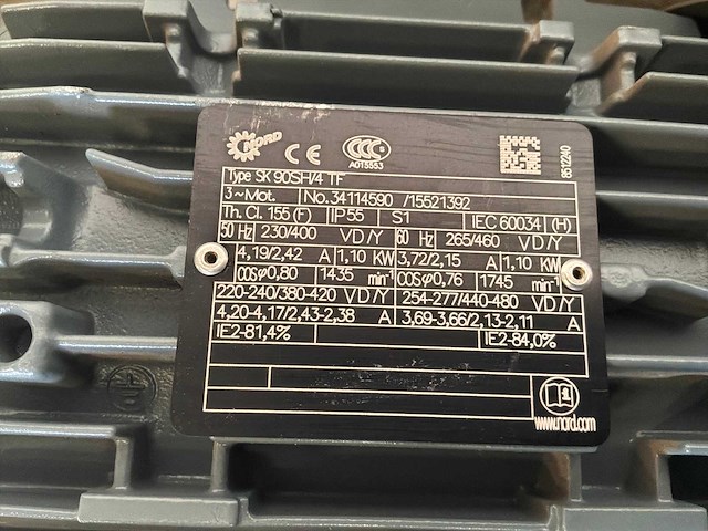 Nord drivesystems sk 92372azd-90sh/4 motorreductie met frequentieregelaar - afbeelding 7 van  8