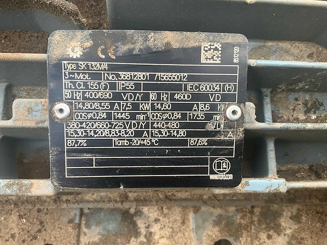 Nord sk132m/4 elektromotor - afbeelding 5 van  5