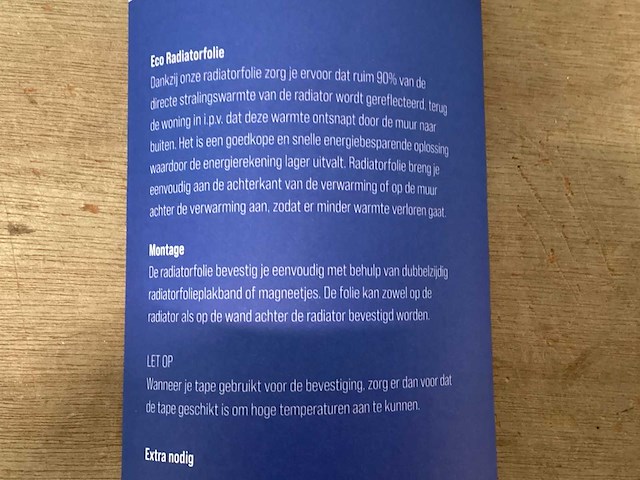 Nordevik eco radiatorfolie rol 45x400 cm (800x) - afbeelding 3 van  6
