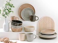 Nordic mocha mos, 16-delig servies, steengoed - afbeelding 1 van  6
