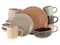 Nordic mocha mos, 16-delig servies, steengoed - afbeelding 2 van  6