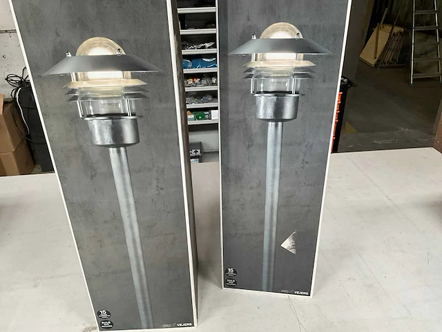 Nordlux vejers sokkel lamp verzinkt staal en glas (2x) - afbeelding 2 van  5