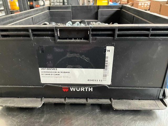 Norma 6.76kg leidingklem met rubber b15mm d15mm in stapelbare bak - afbeelding 2 van  7