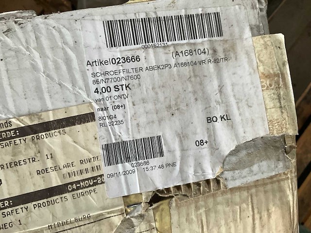 North halfgelaatsmaskers en protection toebehoren (6x) in metalen kar - afbeelding 6 van  18