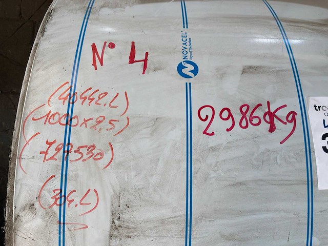 Novacel 304l rvs plaatstaal op rol (2x) - afbeelding 2 van  5