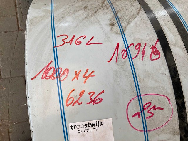 Novacel 316l rvs plaatstaal op rol (2x) - afbeelding 3 van  6