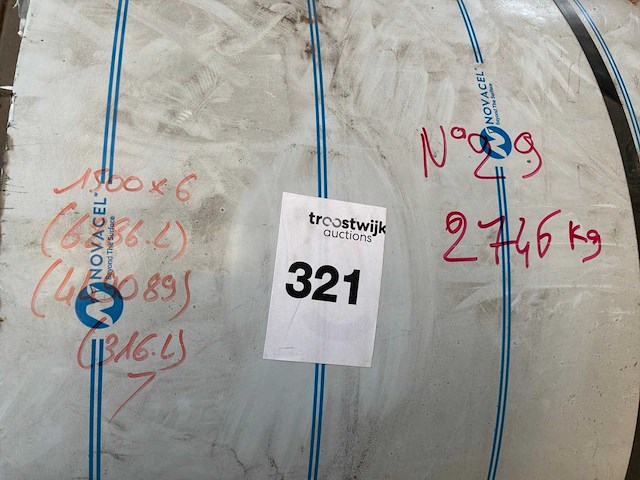 Novacel 316l rvs plaatstaal op rol - afbeelding 3 van  3