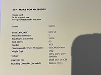 Novacorp mars 1800dx rookmachine - afbeelding 4 van  4