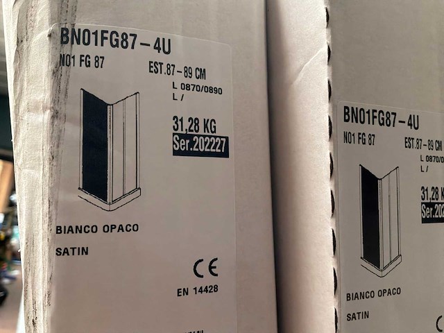 Novellini bn01fg87-4u douchewand (3x) - afbeelding 1 van  2