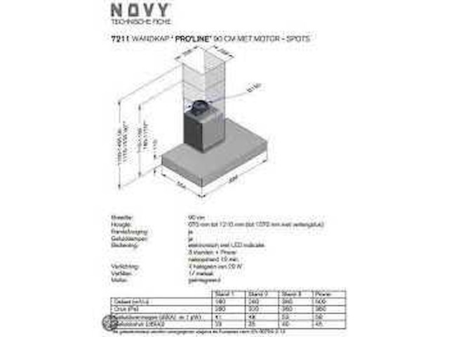 Novy - 7211 proline - afzuigkap - afbeelding 4 van  4