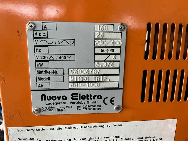 Nuova elettra micro trif oplader heftruck - afbeelding 2 van  4