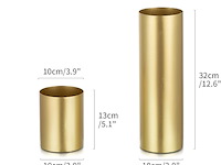 Nuptio gouden vaas bruiloft centrepieces: 2 stuks 32cm - afbeelding 2 van  4