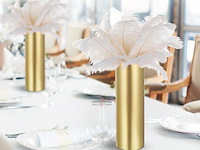 Nuptio gouden vaas bruiloft centrepieces: 2 stuks 32cm - afbeelding 4 van  4
