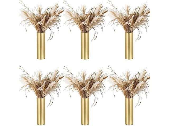 Nuptio gouden vaas bruiloft centrepieces: 2 stuks 32cm - afbeelding 1 van  4