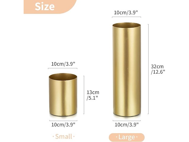 Nuptio gouden vaas bruiloft centrepieces: 2 stuks 32cm - afbeelding 2 van  4