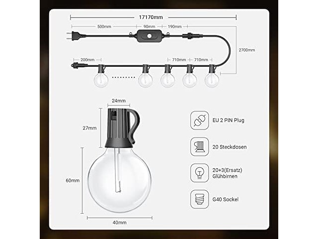 Nuptio orkaan kandelaar goud 6 stuks - afbeelding 2 van  7