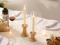 Nuptio orkaan kandelaar goud 6 stuks - afbeelding 7 van  7