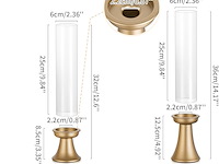 Nuptio orkaan kandelaar goud 6 stuks - afbeelding 2 van  7