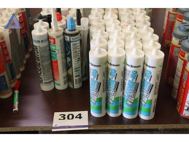 O.a. lot van 32x siliconekit tubes - den braven - silicone-no lot van 15x siliconekit tubes - diverse soorten - afbeelding 1 van  2
