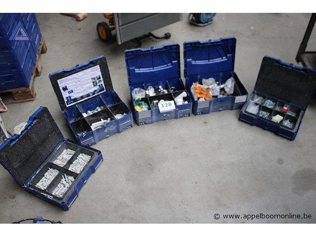 O.a. set opbergkoffers met bevestigingsmaterialen opbergkoffer met schroeven opbergkoffer met pluggen opbergkoffer met diversen - afbeelding 1 van  4