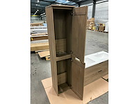 Oak4u badkamerkast met wastafel kolomkast en spiegel - afbeelding 2 van  11