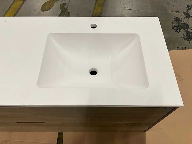 Oak4u badkamerkast met wastafel kolomkast en spiegel - afbeelding 7 van  11